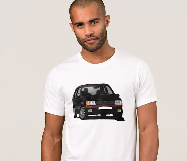 Fabulous Peugeot 205 GTi in black tshirts