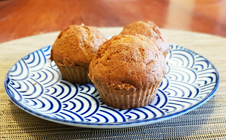 Les muffins à la banane sont prêts