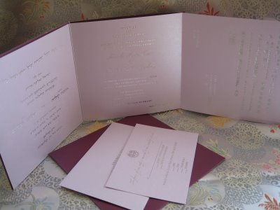 Her beautiful laser cut wedding invitations all of this cost 3 each