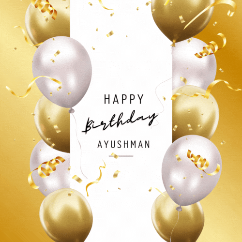 Happy Birthday Ayushman (Animated gif)