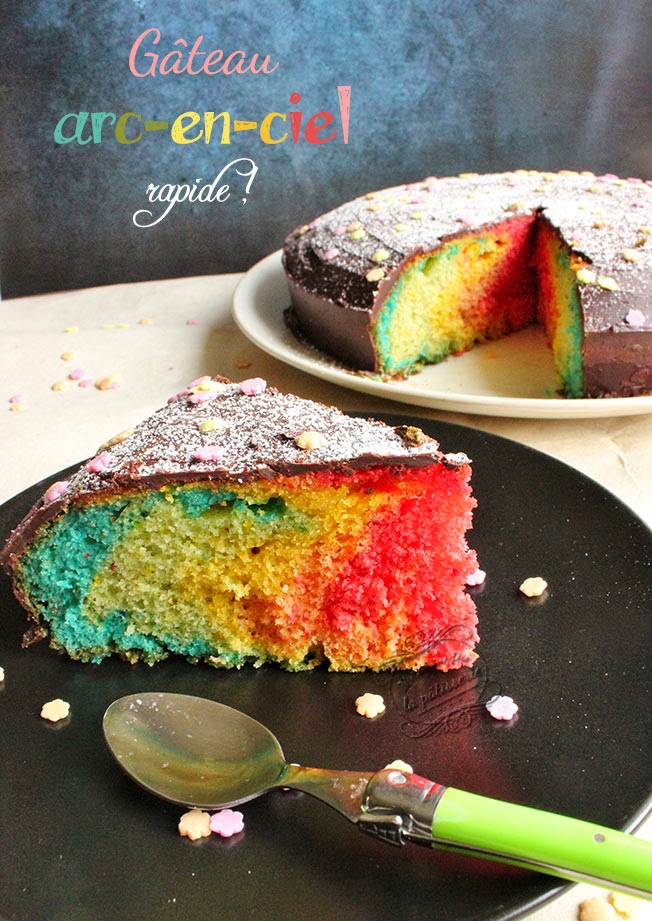 Gâteau Arc En Ciel Rapide à Préparer