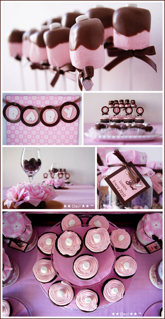 525 New baby shower party what to do 466 My Lyfe: Pink and Brown.. Beauty..Baby Shower Inspiration Boards from   