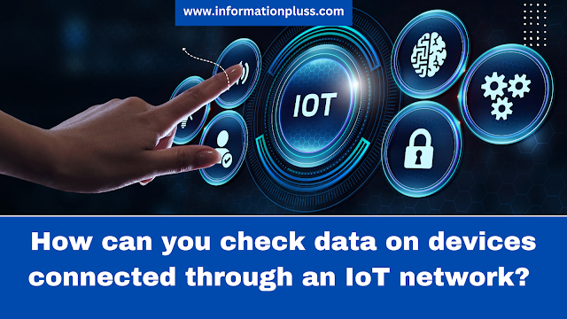  How can you check data on devices connected through an IoT network?