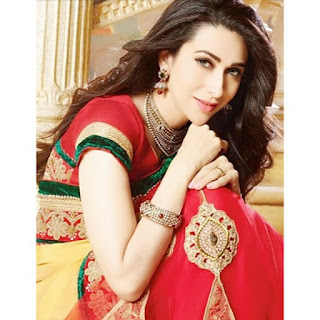 Karisma Kapoor red hot saree 