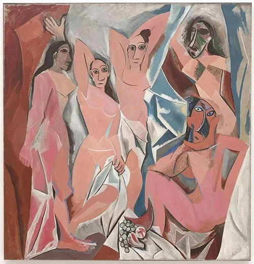 Les Demoiselles d'Avignon, pintura do espanhol Pablo Picasso. #PraCegoVer