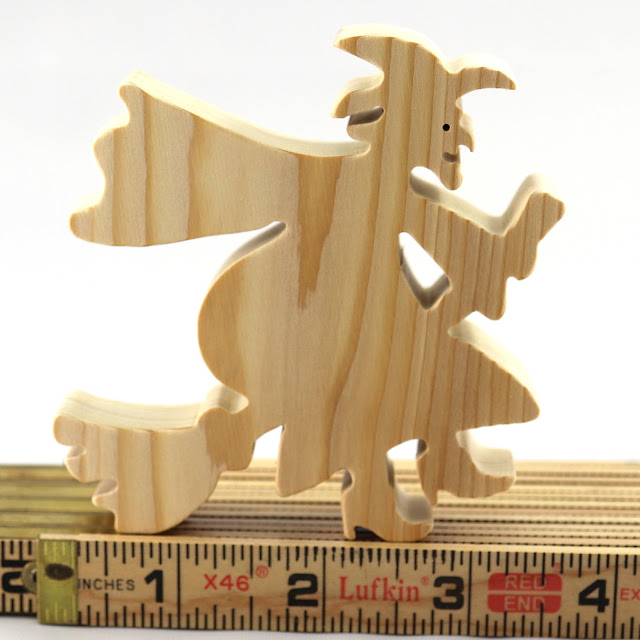 Handmade Wooden Witch Cutout/Toy