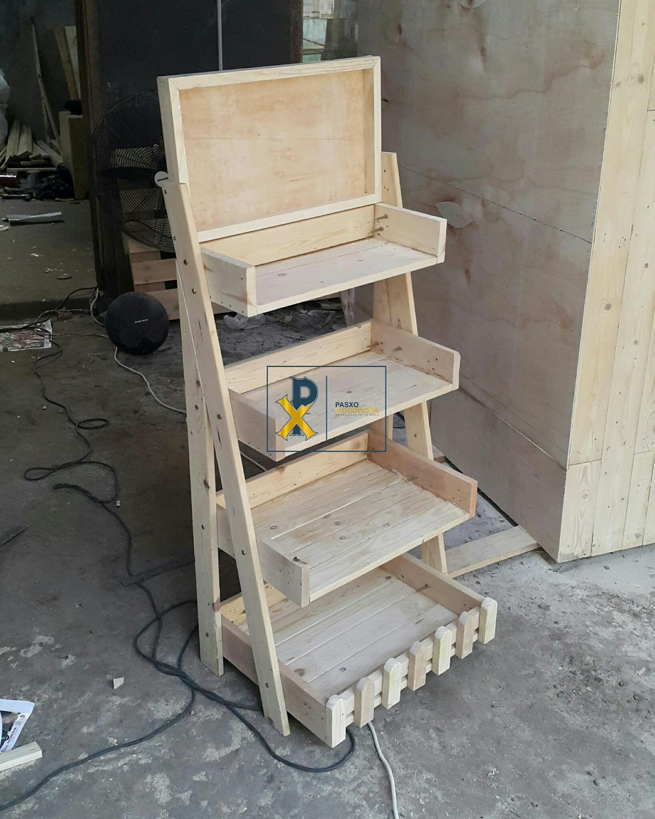 INDUSTRIAL WOODEN RAK  DISPLAY PASXOWOODWORK