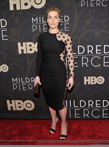 Kate Winslet attends the Mildred Pierce premiere