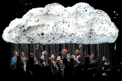 Light bulb cloud with people