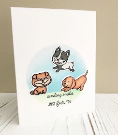 Sunny Studio Stamps: Devoted Doggies Customer Card by Christine