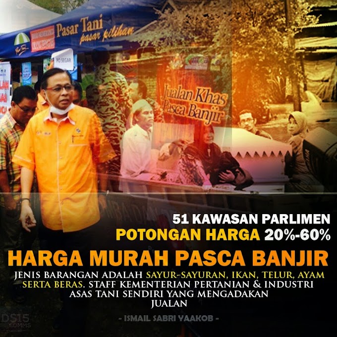 Ismail Sabri Umum Bantuan Untuk Peniaga Terjejas Banjir @IsmailSabri60 