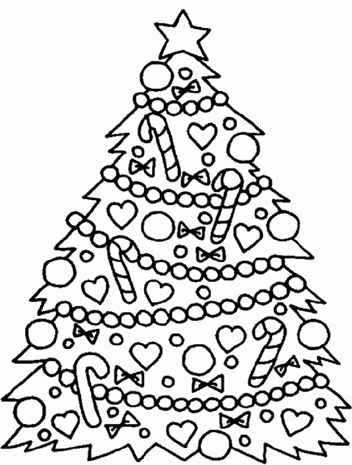 Christmas Tree Coloring Page Free