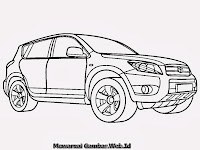 Gambar Mewarnai Mobil Toyota Rav-4