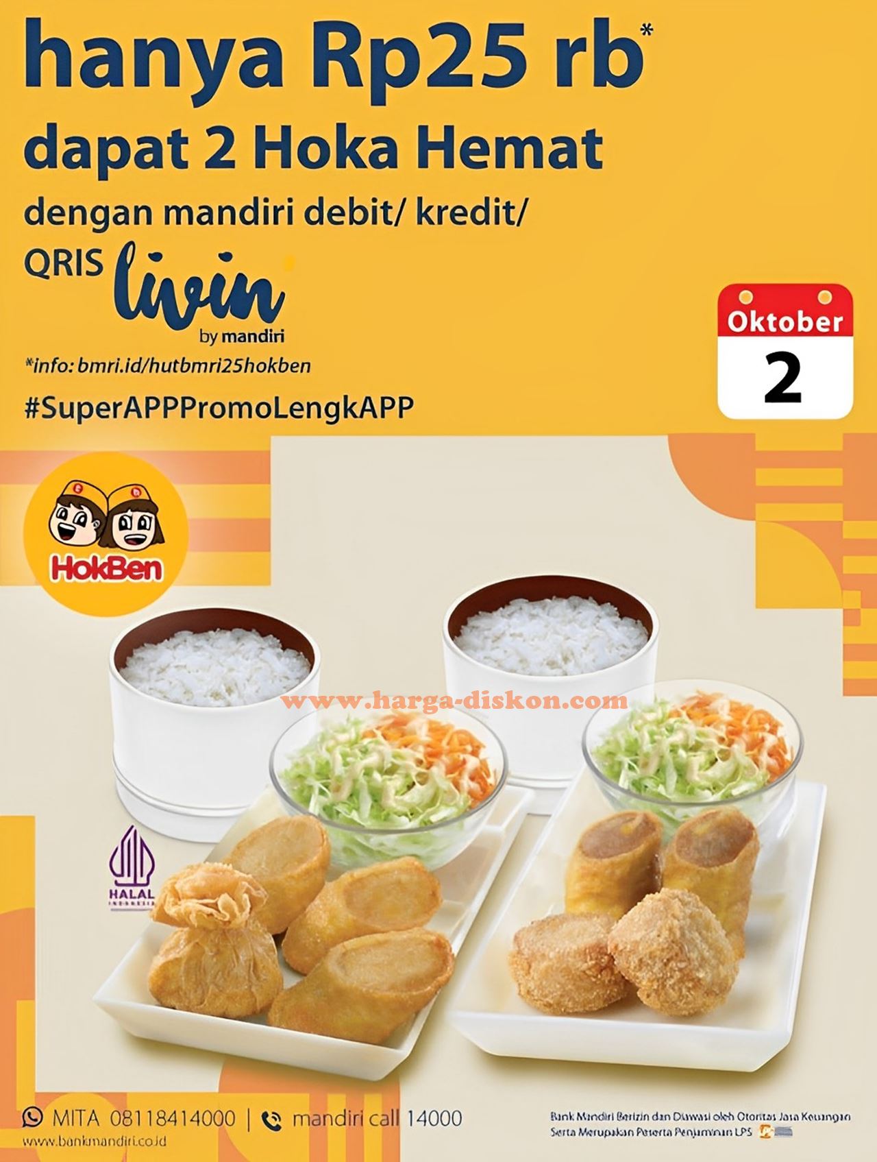 Promo HOKBEN 2 Hoka Hemat Rp25 ribu Periode 2 Oktober 2023