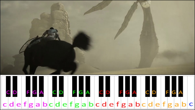 Swift Horse (Shadow of the Colossus) Piano / Keyboard Easy Letter Notes for Beginners