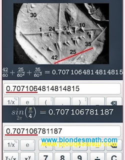 Вавилонская табличка синус и косинус. Значение тригонометрических функций синуса и косинуса 45 градусов с точностью до шести знаков после запятой. Загадка вавилонской таблички. Математика для блондинок.