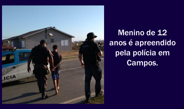 Menino de 12 anos foi apreendido com revólver em Campos, RJ