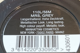 Manhattan 3D Effect Eyeshadow 110L/56M Mrs. Grey