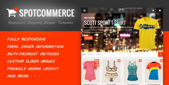 Download SpotCommerce - Blogger Shopping Template Premium Gratis