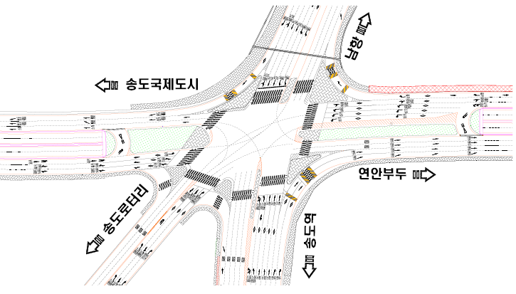 옹암지하차도 지상 교차로 구간 전면 개통