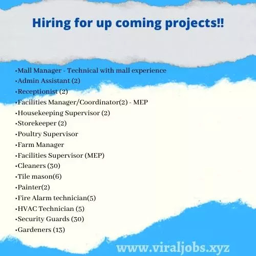 Hiring for up coming projects!!