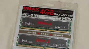 メルカリで購入した中古のUMAX 2GB×2
