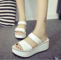 WEDGES WANITA CANTIK TBPDV58 PUTIH