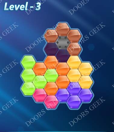 Block! Hexa Puzzle [7 Mania] Level 3 Solution, Cheats, Walkthrough for android, iphone, ipad, ipod