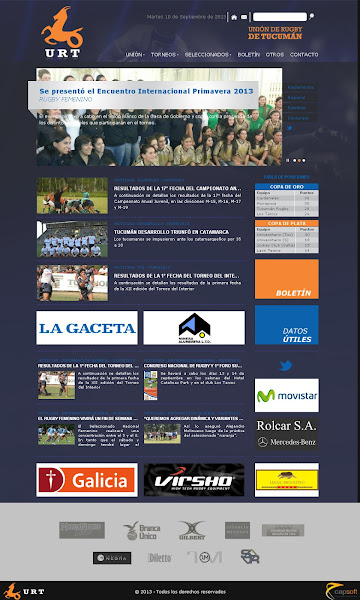 Sitio Oficial de la Unión de Rugby de Tucumán
