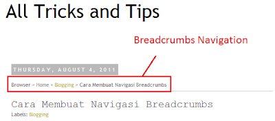 Breadcrumbs Navigation