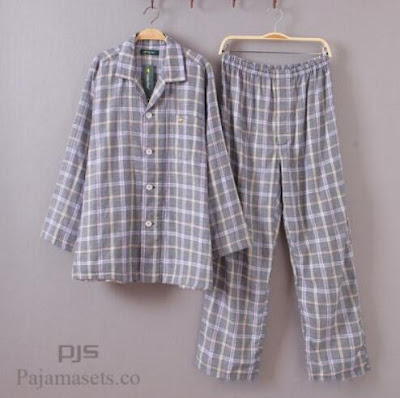 Long-Sleeved Mens Cotton Pajama Sets For Autuman