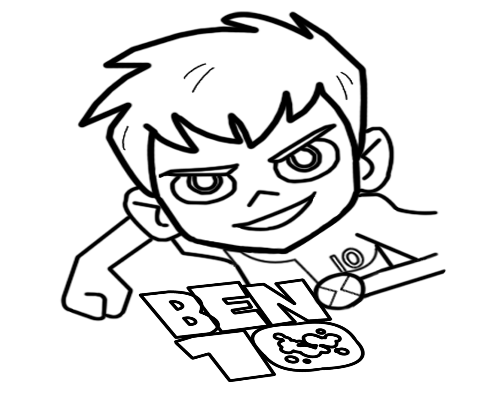 Coloring Page | New Ben 10 Drawing/Coloring | Outline Vectors | Free
