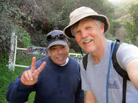 Tom and Dan at the trailhead for Silver Fish Fire Road after a hike to Summit 2843