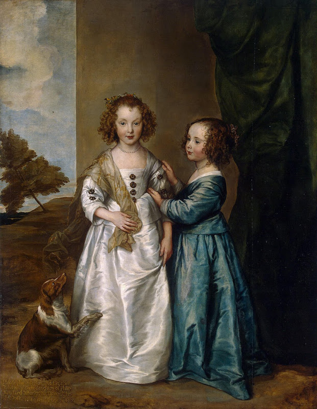 Portrait of Elizabeth and Philadelphia Wharton by Anthony van Dyck - Portrait Paintings from Hermitage Museum