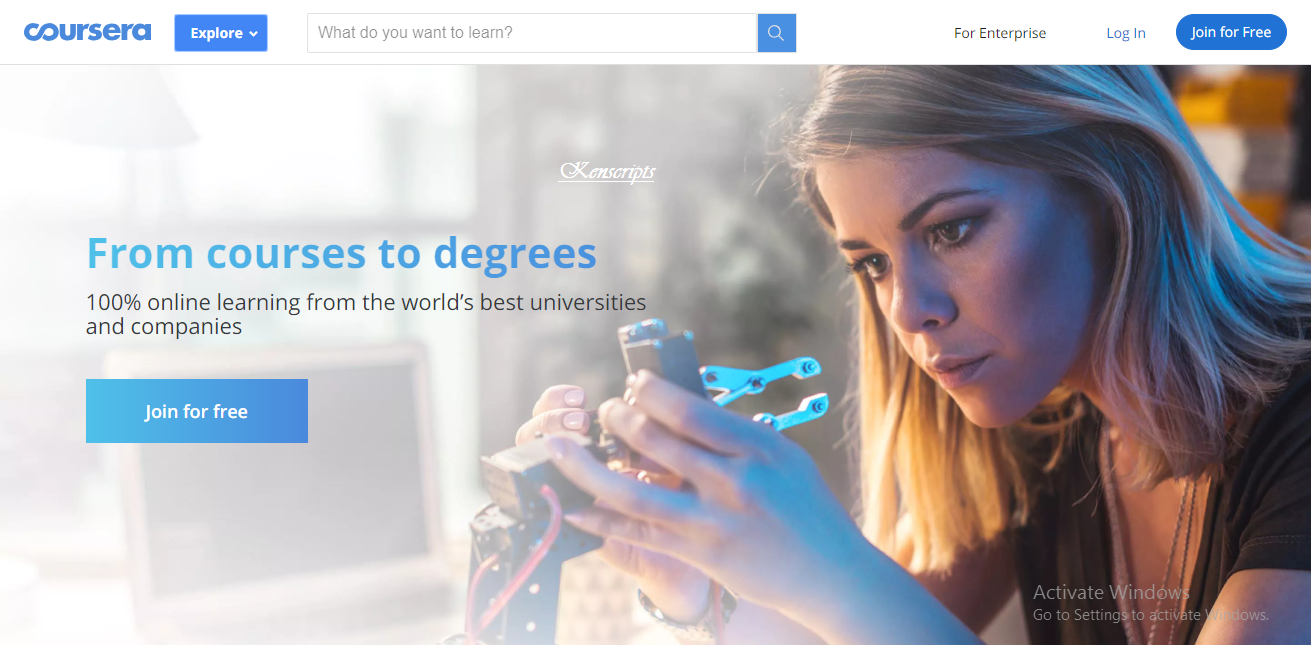 Coursera website terbaik belajar coding online | Kenscripts