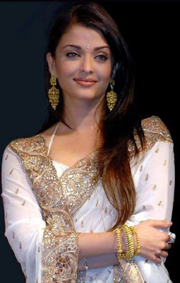 Aishwarya Rai in Antique Gold Earrings