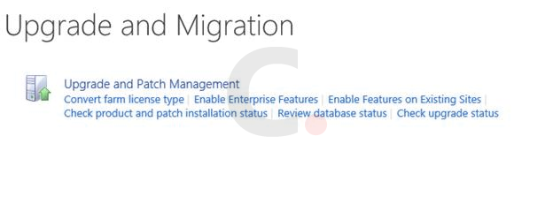 Sharepoint Central Administration - Upgrade & Migration