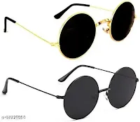 Arzonai Men Black Plastic Round , UV Protected