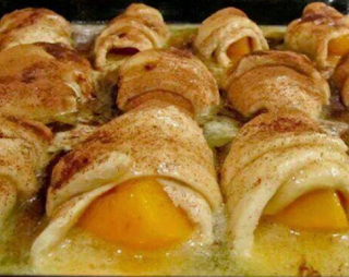 Peach Roll Up Dessert 