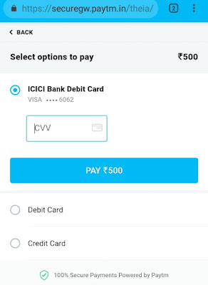 Paytm payment