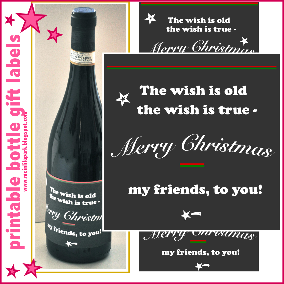 free printable christmas wine bottle labels