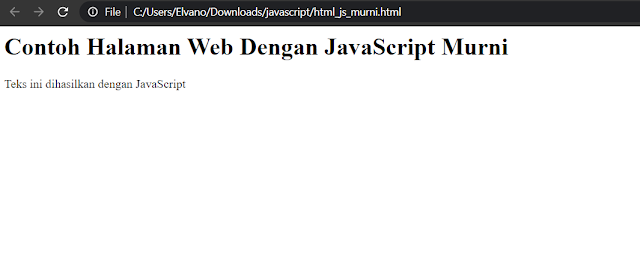Gambar Output JavaScript Pada HTML