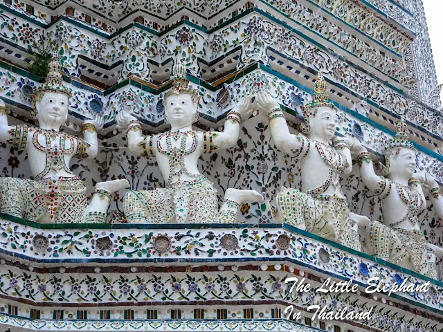 Detail of Wat Arun in Bangkok, Thailand