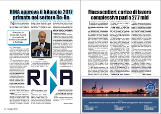 MAGGIO 2018 PAG 17 - Fincantieri, carico di lavoro complessivo pari a 27,7 mld