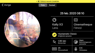 Schermafbeelding Hipstamatic-instellingen Kally X3 + Cinematheque
