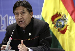 BOLIVIA'S FOREIGN MINISTER DAVID CHOQUEHUANCA speaks at  41st  OAS