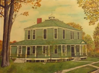 The Picturesque Chubb House - kossuthhistorybuff.blogspot.com - Painting of Chubb Palmer house