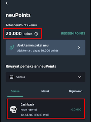 Cara Mendaftar Neu, Aplikasi penghasil uang terlegit