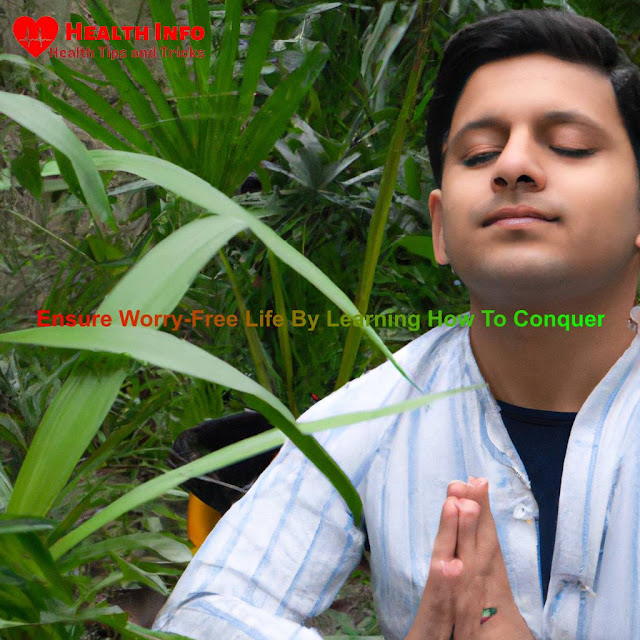 Man meditating in greenery to reduce anxiety and depression