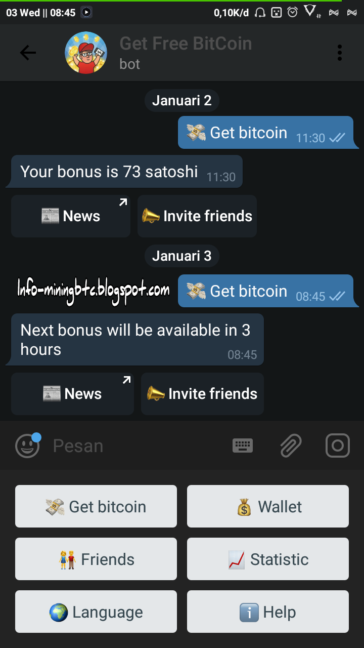 Bitcoin Bot Telegram 2018 - 
